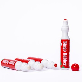evelay 12 Bingo Dabbers Large Red Felt Markers Mixed Pens Ticket Dobbers Non Drip