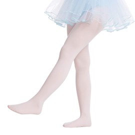 Frola Tights for Girls 40 Denier Semi Opaque Soft Pantyhose Ballet Dance Panty Footed Tights(9-11 Years,Ballet Pink)