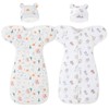 AGrape 2 Pack Baby Swaddle,Nursery Swaddles,Baby Sleep Sack,Organic Cotton Sleeping
