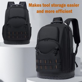 Horsande Backpack Tool Bag, Tool Bag Backpack for Men, Tool Backpack Heavy Duty, Tactical Work Tool Bag, Tool Bag, Tool Organizer Bag with Waterproof Molded Base (BAG ONLY)