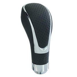 Thruifo Leather Covered Stick Shift Knobs, MT Gear Car Shifter Handle with Honeycomb Holes Style Fit Most Manual Transmissions, Black