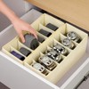Coorganisers 3 Packs Fabric Belt Organizer, 6 Grids Belt Organizer