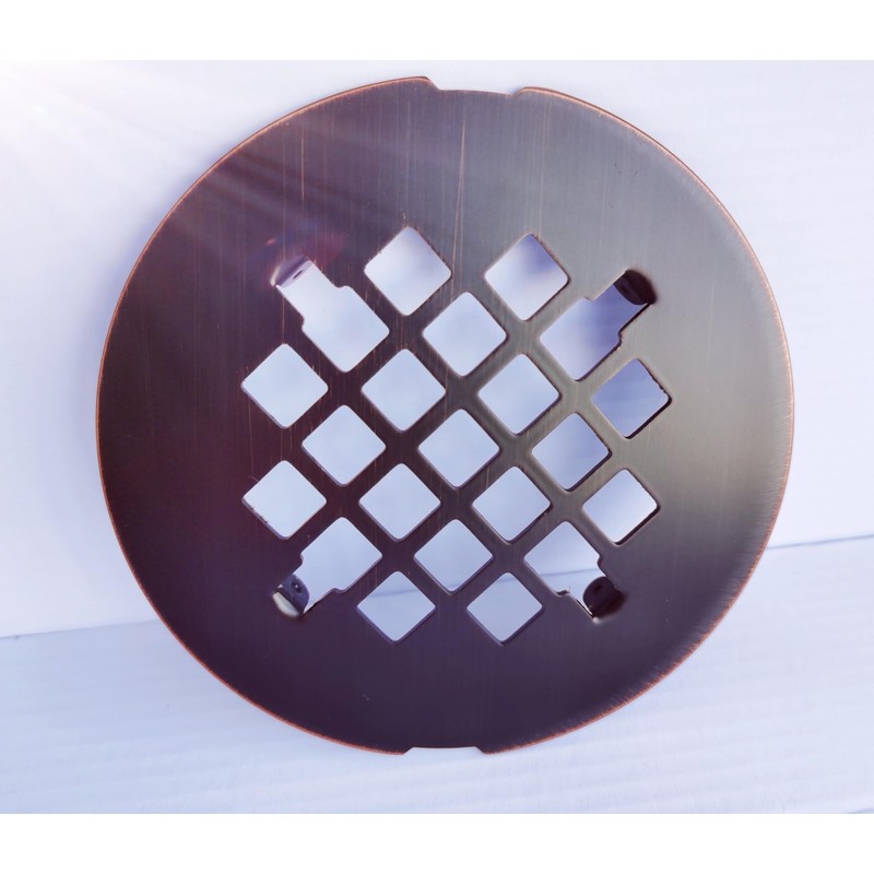 4-1/4 inches Snap-On Round Shower Drain Cover, Stainless Steel (Oil