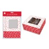Gift Maker Festive Windowed Christmas Food Gift Boxes, Folding Boxboard,