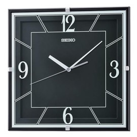 Seiko Lanvin Non Ticking Wall Clock, Black, 11 Inch