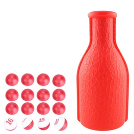 DGZZI Billiard Pool Shaker Pool Snooker Billiard Table Kelly Pool Shaker Bottle with Red and White Tally Peas Red