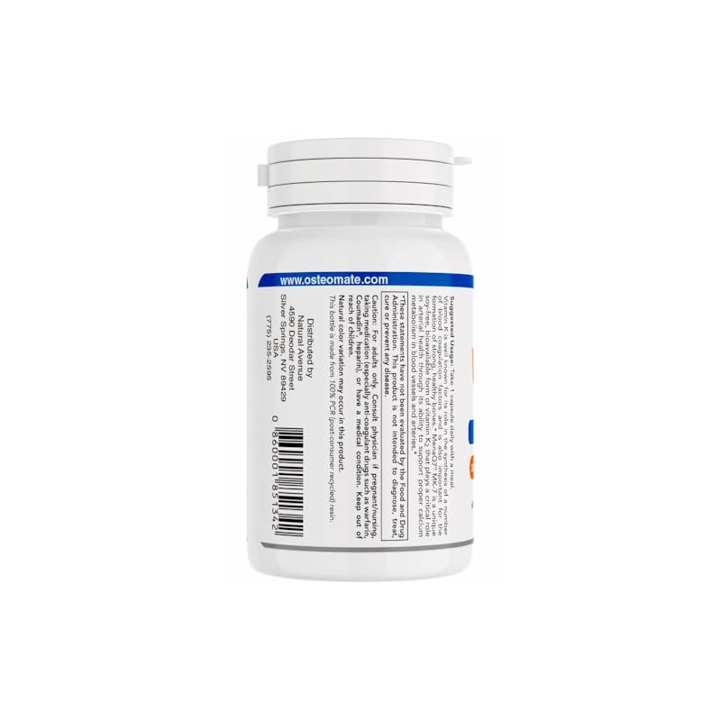 Osteo Mate® Vitamin K2 (MK-7) 300 mcg Supplement, Extra Strength,