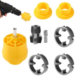 Pvc Thread Maker Tool,Pvc Threading Tool,Pvc Pipe Threader,Pipe Threading Tool,Plastic Pipe Threading Toolset 1/2", 3/4", 1",Integrated Internal & External Pipe Threading Tool For Electric Drill