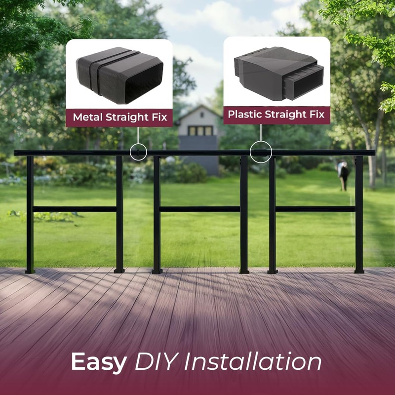 CR Fence & Rail Horizontal Metal Deck Railing, 6ft Wide
