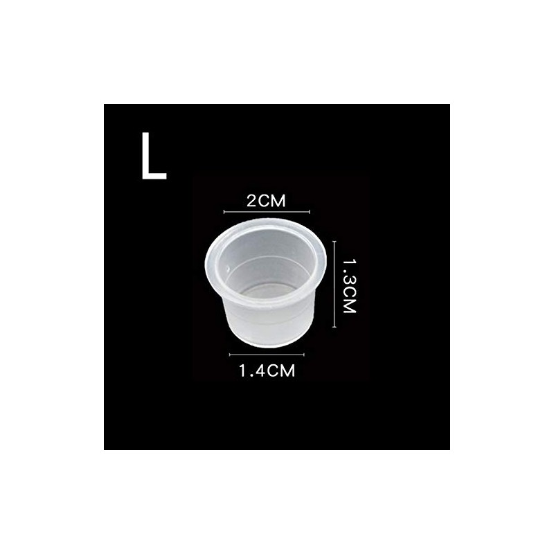 UPTATSUPPLY UPTATSUPPLY Tattoo Ink Cups 300Pcs Mixed Size Permanent Makeup