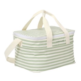 Sage Stripe Cooler Bag | La Palma