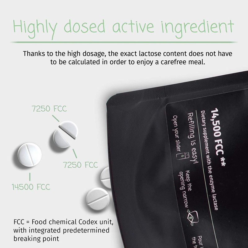 LactoJoy Lactase Pills 14,500 I 45 Pieces I Powerful Lactase