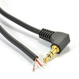 3.5 mm Stereo Jack Plug for 3 Pin Soldering Bare Wire End Cable Gold-Plated 1 m [1 Metre/1 m]