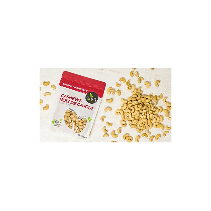 Elan Organic Raw Cashews 185 g