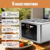 WUNLY 4 Slice Toaster, Touchscreen & Dual Independent Control Panel，5