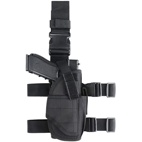 Feyachi Drop Leg Holster for Tactical Pistols Thigh Rig Gun Holster with Magazine Pouch Adjustable Right Handed