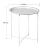 VECELO Side Table,Round Tray Table Foldable Multi-Purpose Sofa,Coffee,End,Metal Table for