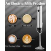 QTDHG Rechargeable Milk Frother with Stand, Electric Frother Wand Handheld