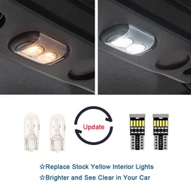 2pcs LED Dome Light Replacement Bulbs Ultra Bright Interior Lights Upper Reading Lights for 1997-2018 Jeep Wrangler TJ JK All models