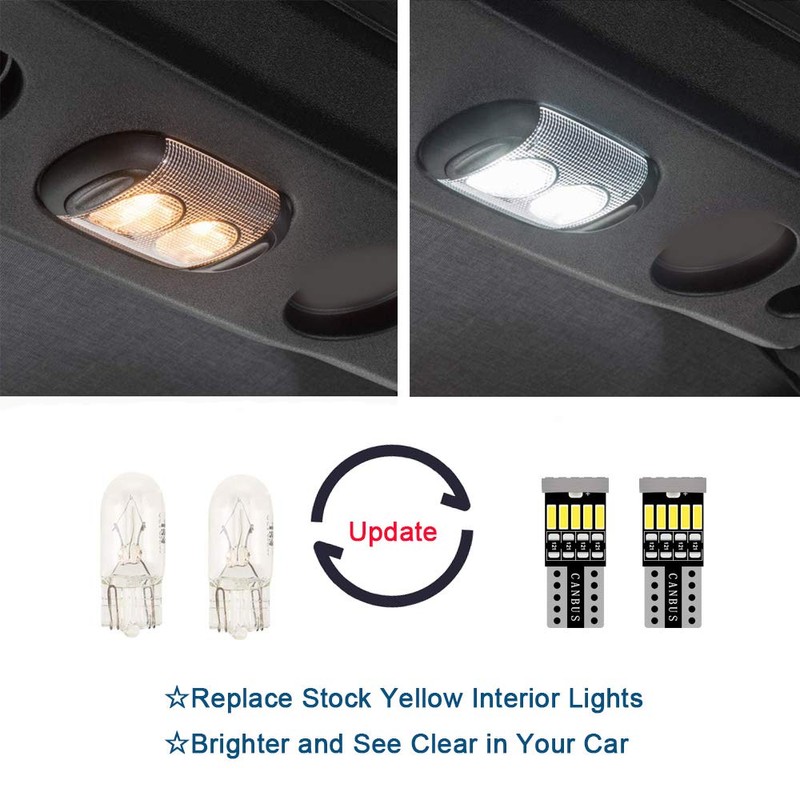 2pcs LED Dome Light Replacement Bulbs Ultra Bright Interior Lights