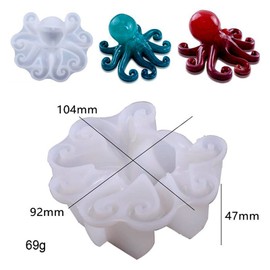 Octopus Resin Mold, Gasusen 3D Sea Animals Octopus Silicone Molds for Epoxy Resin Casting, Soap Candles Making, Home Decor Gifts, DIY Craft