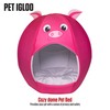 Maccabi Art Pig Theme Dog Bed - Cute Igloo Style