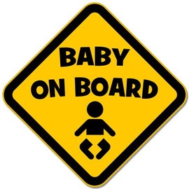 AK Wall Art Baby on Board New Vinyl Sticker - Car Window Bumper Laptop - Select Size