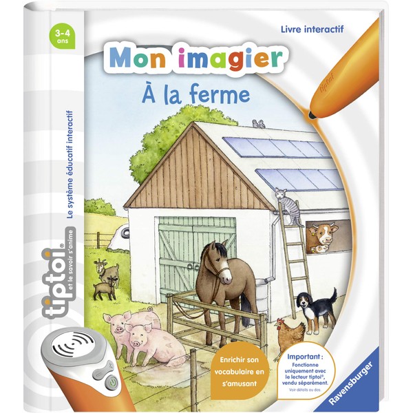 Ravensburger - Livre interactif tiptoi - Mon imagier à la ferme - Jeux électroniques éducatifs sans écran en français - Enfants à partir de 3 ans - 00027