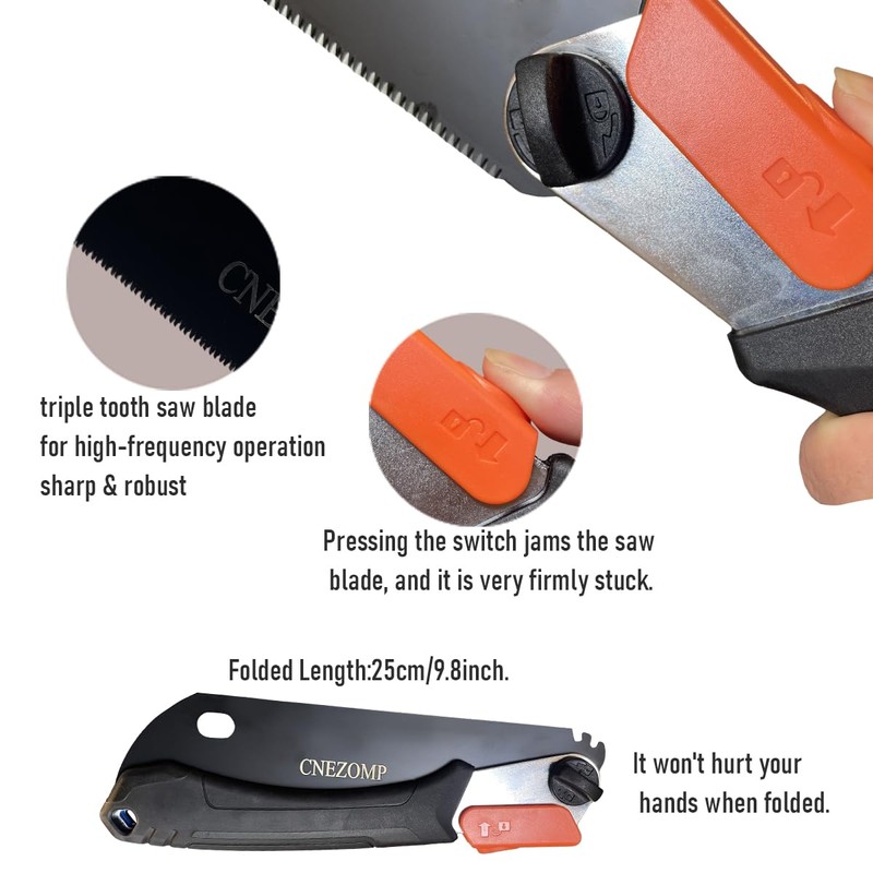 CNEZOMP Double Edge Pull Saw for Flush Cutting, Hardwood Softwood