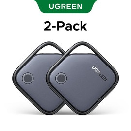 UGREEN Finder Tag Compatible with Apple Offcial Chip (for iOS Only), Anti-lost for Car Key Wallet Luggage Passport with Alarm& Left-Behind Remind Slim Bluetooth Tracker, Deals for You,TikTokShopBacktoSchool:_Black-2pack