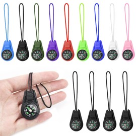 12 Pcs Mini Compass for Kids Compass Keychain, Small Compass Bulk, Multi-Color Outdoor Camping Hiking Pocket Compass for Survival Kits Watchband Bracelet Necklace Keychain (12 Pcs)