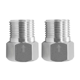 BesNPT Stainless Steel 1/2" Female to 1/2" Male Check Valve One-Way Non-return Prevent Water Backflow Preventer (Pack of 2)
