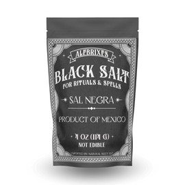 Alebrixes - Black Salt 4 Oz (114 g) | Black Salt For Protection Rituals - Sal Negra para Rituales de Proteccion | Witches & Wiccan Witchcraft Supplies | Imported from Mexico