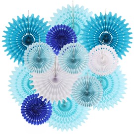 Sunbeauty Paper Fan Set Decoration Paper Rosettes Kit Party Celebration Decoration