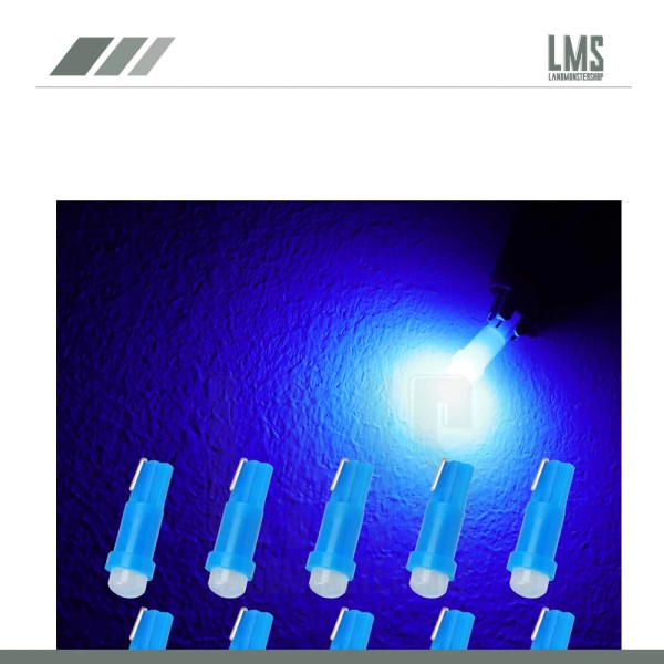 LMS 10Pcs T5 Instrument Cluster Panel Gauge Dash LED Bulb