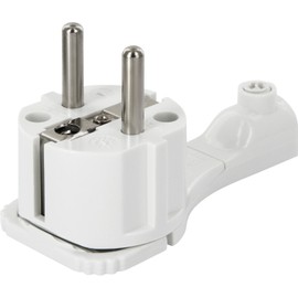 Earthing contact angle plug, extra flat