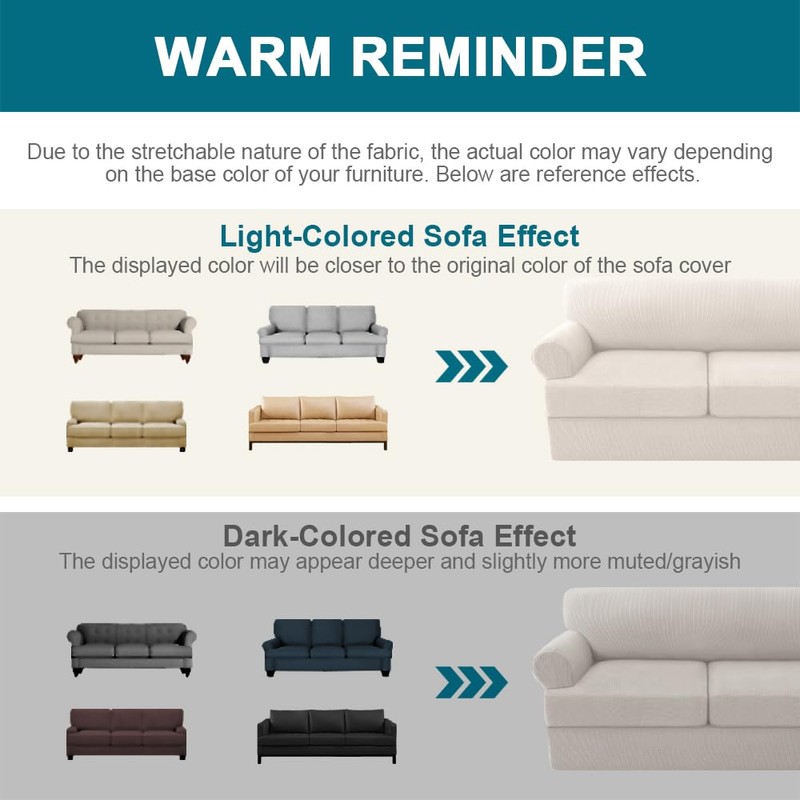 Turquoize 4 Piece T Cushion Sofa Slipcovers Stretch Couch Cover