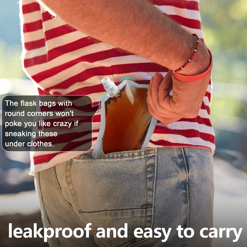 Liquor Plastic Flasks Concealable And Reusable Cruise Sneak Flask Drink