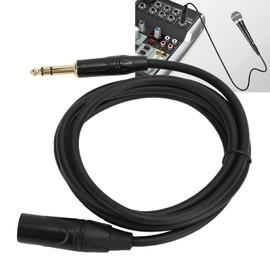 Hilitand Cable XLR a 6,35 Mm, XLR Macho a 1/4 Pulg. 6,35 Mm Cable Macho Jack Cable de Línea de Micrófono de Señal Balanceada, para Estudio/Actuación en Vivo(1 Metro)