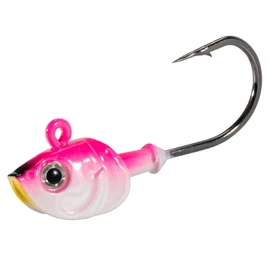 Dr.Fish 10 Pack Swimbait Jig Heads, Saltwater Fishing Jig Heads 3D Eyes High Carbon Steel Hooks Jig Hook Lure Bass Jigs Surf Fishing Jigs Flounder Striper Halibut Pompano Bass 1.25oz