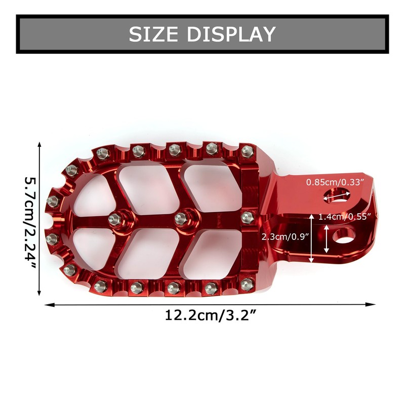 PSLER Dirt Bike Foot Pegs,Motorcycle Footpegs CNC Foot Pedals Rests