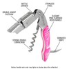 WineOp 2 PACKS Double Hinged Wine Bottle Opener Corkscrew Key