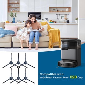Detetap Replacement Side Brushes for Eufy C20 Omni Robot Vacuum Cleaner 6-Pack Sweep Brushes