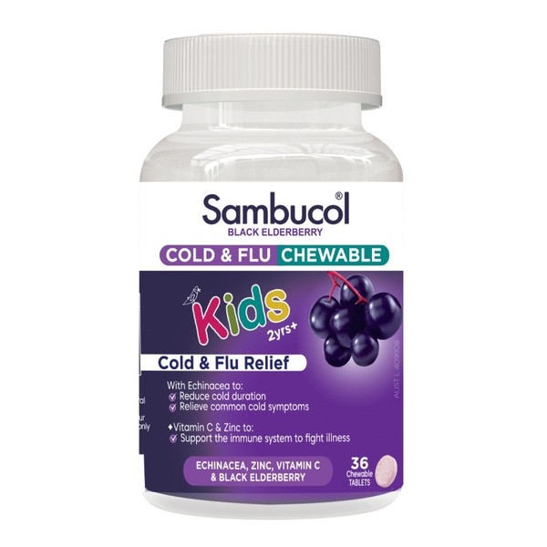 Sambucol Kids 2+ Years Cold & Flu Relief Chewable Tab