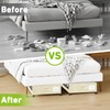 Molutsody Under Bed Storage with Wheels, 4-Pack UnderBed Storage Containers