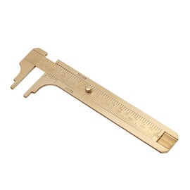 Handy Sliding Double Scales Vernier Caliper Ruler Measuring Tool mm/inch Brass Pocket Ruler 100mm