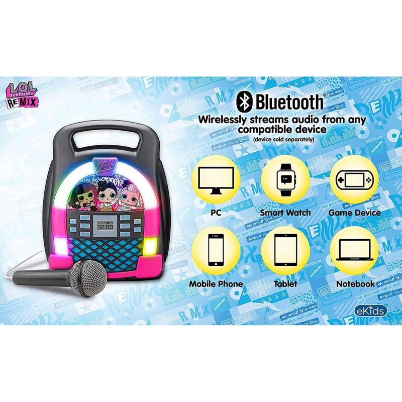 eKids KIDdesigns eKids LOL Surprise! Remix OMG Bluetooth Karaoke Machine