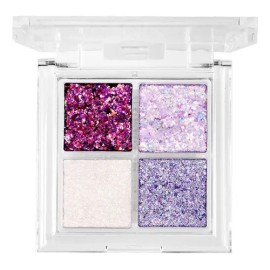 Paleta De Sombras Ruby Kisses Glitter 4 tonos Morados Gem Cassiopeia a Prueba de Agua Ideal para un Maquillaje Súper Glam