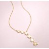 Collar Dije 7 Estrellas Dama Acero Inoxidable Chapa Oro 18k