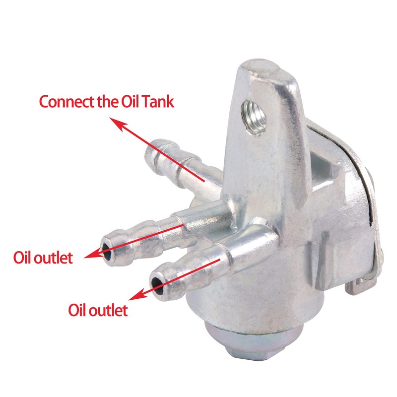 WOOSTAR 6mm Inline Fuel Valve Petcock Gas Tank Cut-Off Selector